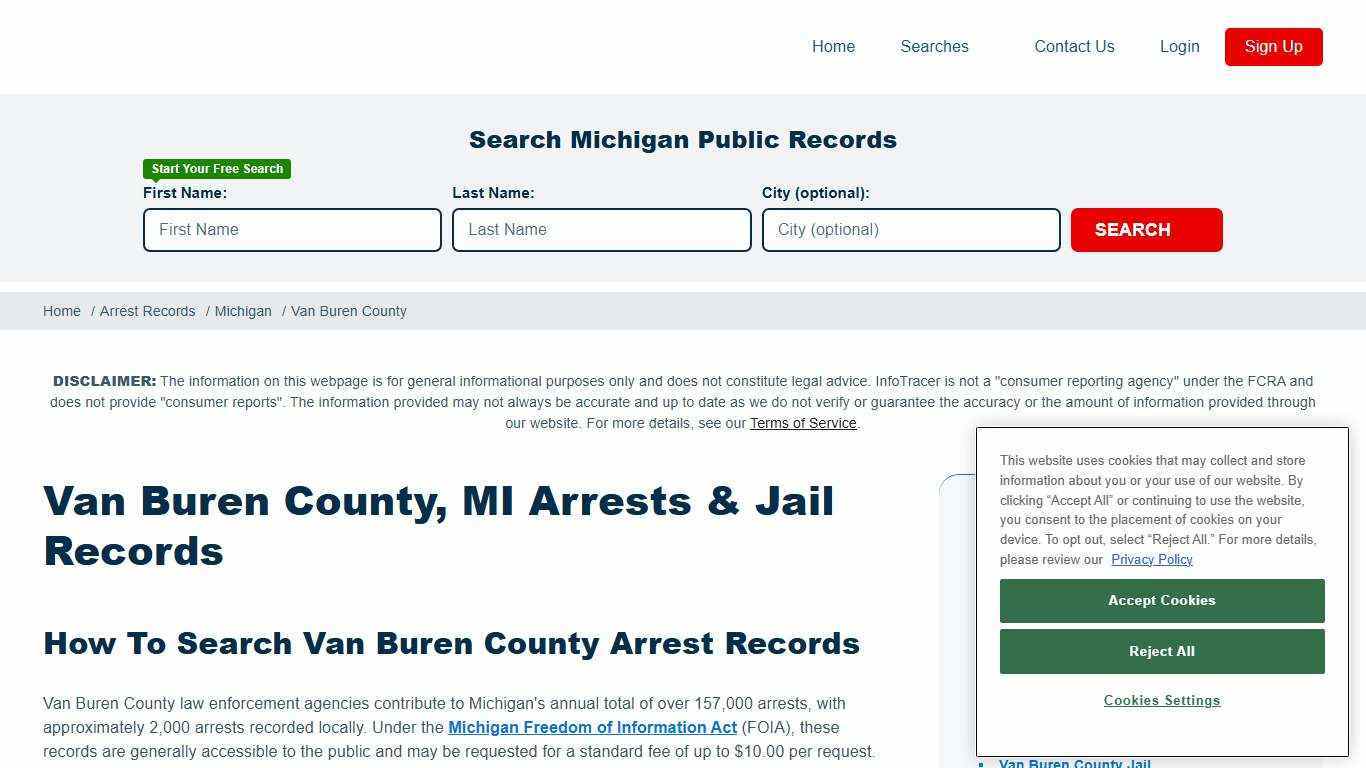 Van Buren County, MI Arrests & Jail Records